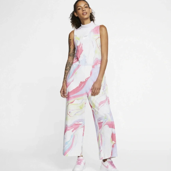 Nike Jersey Tie Dye Jumpsuit Small - Picture 1 of 14